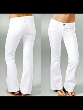 J Brand White Flared Jeans